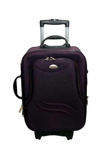 U UNITED Metal Rubber Purple Long Pocket Trolley Bag for Travel