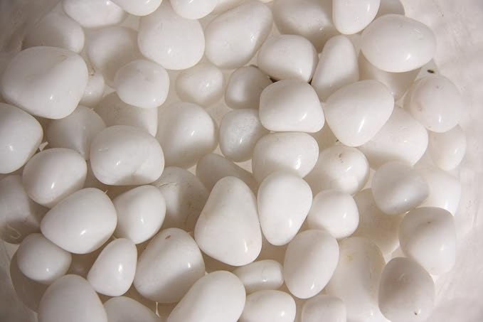Creative Farmer 2Kg Snow White Decorative, Landscaping and Garden Stone Pebbles