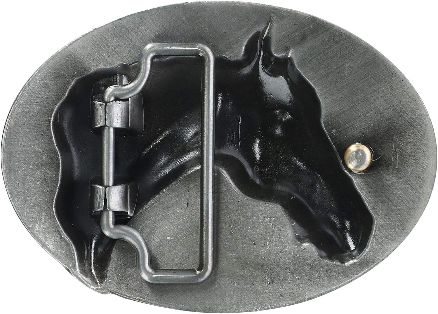CTM Engraved Horse Belt Buckle, Silver: Clothing