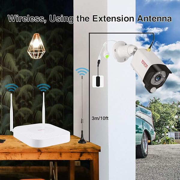 Mikrofon PIR Sensor Tonton Full HD 1080P berwachungskamera Auen Set mit Zwei Wege Audio 8CH Recorder NVR mit 4 Auen 1080P WLAN Metallgehuse Funkkamera Drahtlos mit Sprachfunktion 1TB HDD
