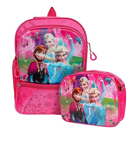 sanjis enterprises Girls Polyester 14-inch Pink School Bag