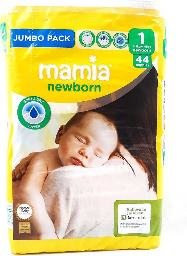 Aldi Mamia Naissance Taille 1 Lot De 44 Couches Jumbo Amazon Fr Bebes Puericulture