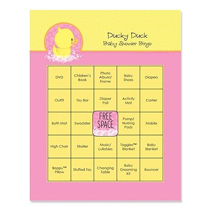 Amazon Com Big Dot Of Happiness Pink Ducky Duck Girl Baby Shower