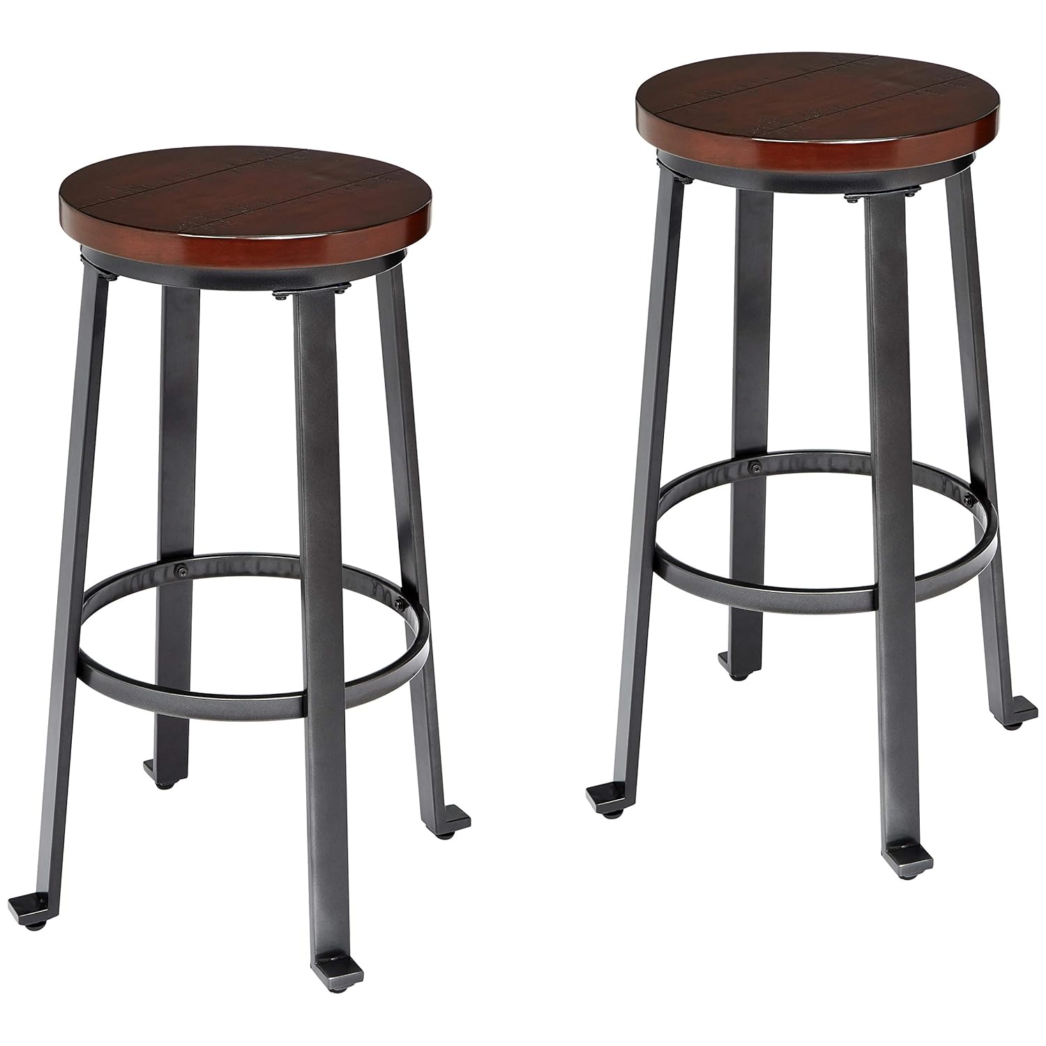 Ball & Cast Bar Stools - 29 Inch, Set of 2, Rustic Brown