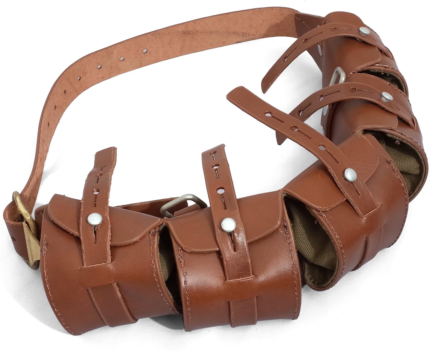 Amazon Co Jp Ymclkyオリジナル スウェーデン軍タイプ レザーバンダリア ウエストポーチ 服 ファッション小物