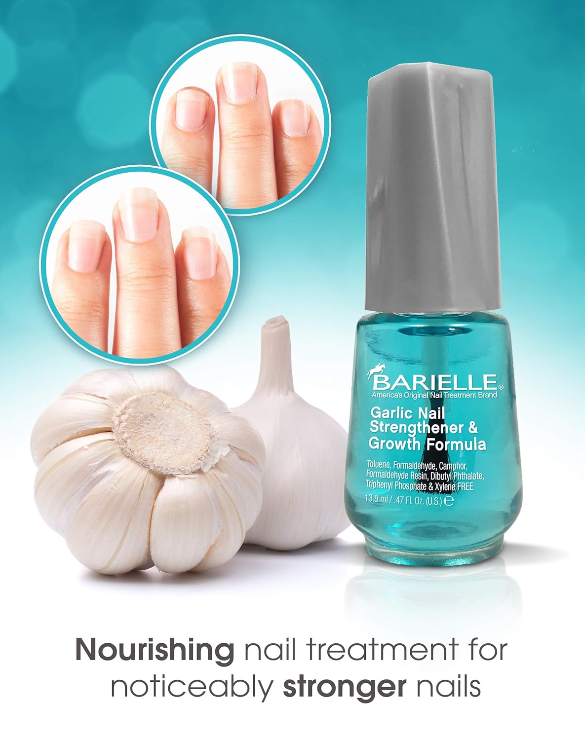 Barielle Garlic Nail Strengthener and Growth Dual Function Nail Lacquer : Beauty