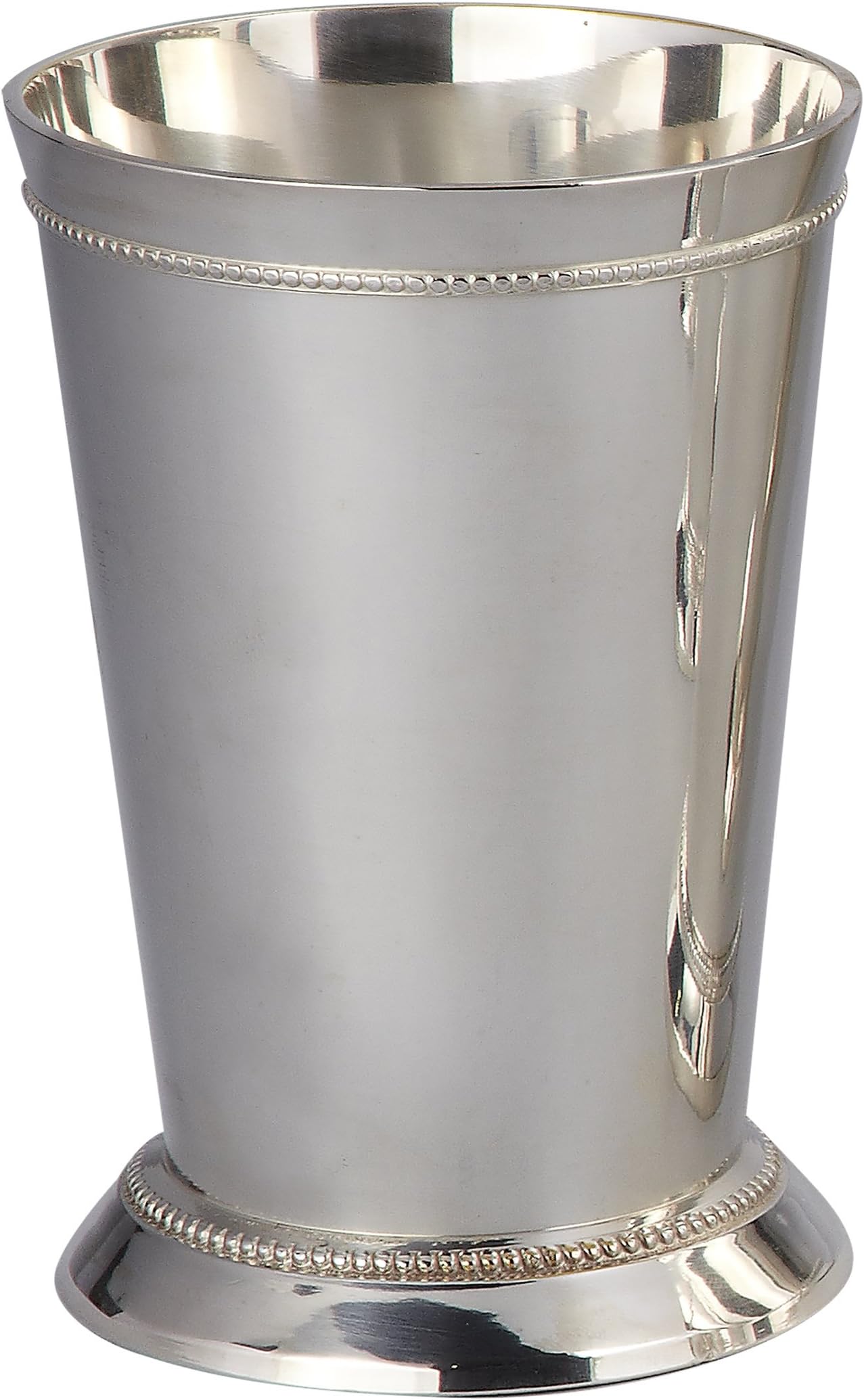 Elegance Silver 90371 Silver Plated Beaded Mint Julep Cup, 12 oz.