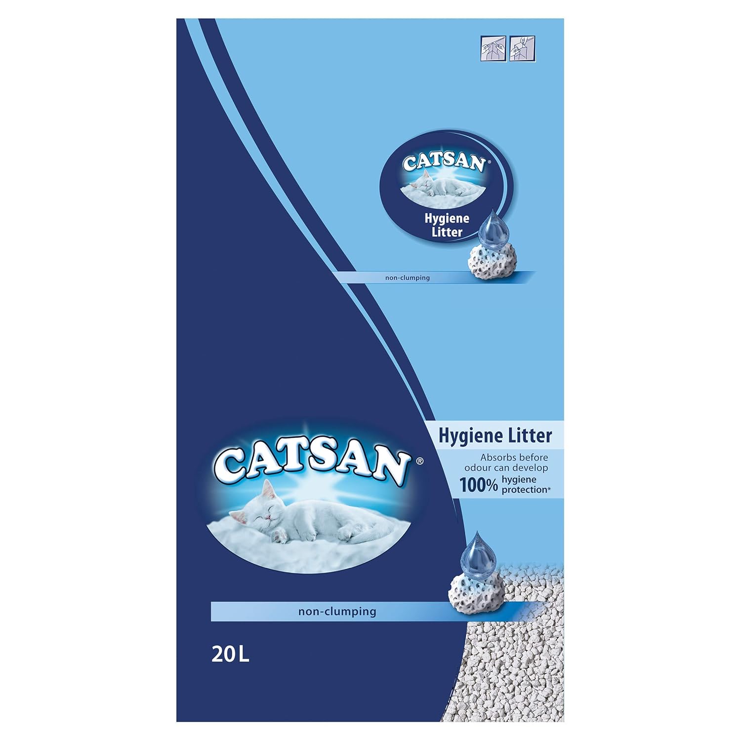 Catsan Hygiene Cat Litter for Cats and Kittens, 1 Bag (1 x 20 L