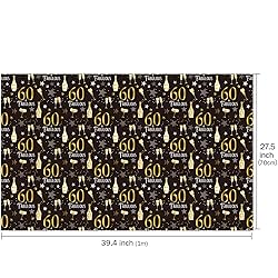BIOBROWN Happy 60th Birthday Wrapping Paper Sheets