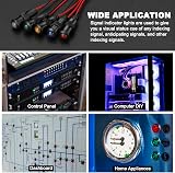 PATIKIL 16 Pack 8mm Green LED Signal Indicator Lights 12-24V Waterproof Panel view 5