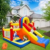 Umbalir Inflatable Bounce House with Dual Pools &amp; Through Tunnel | Kids Bounce House with Long Slide, Ball Pit/Pool, Obstacles,Climbing Wall, Bouncy House Indoor &amp; Outdoor Toddler Bouncy Fun