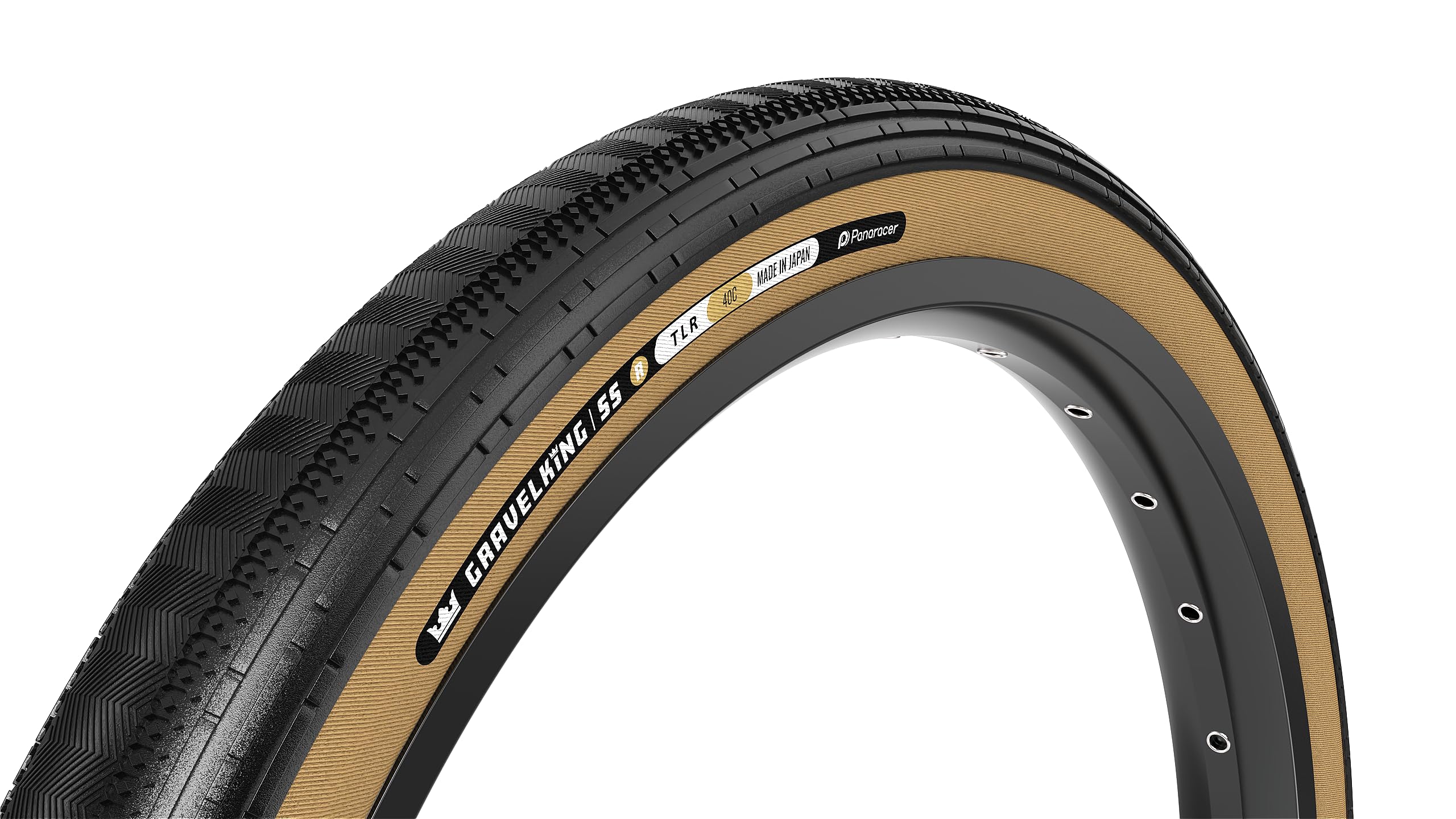 Panaracer Gravelking SS R-Line TLR Tubeless Ready Folding Tyre - ZSG Gravel Compound -Puncture Resistant - Beadlock Technology - 120Tpi TuffTex-R Casing - Gravel Cycling Tyre