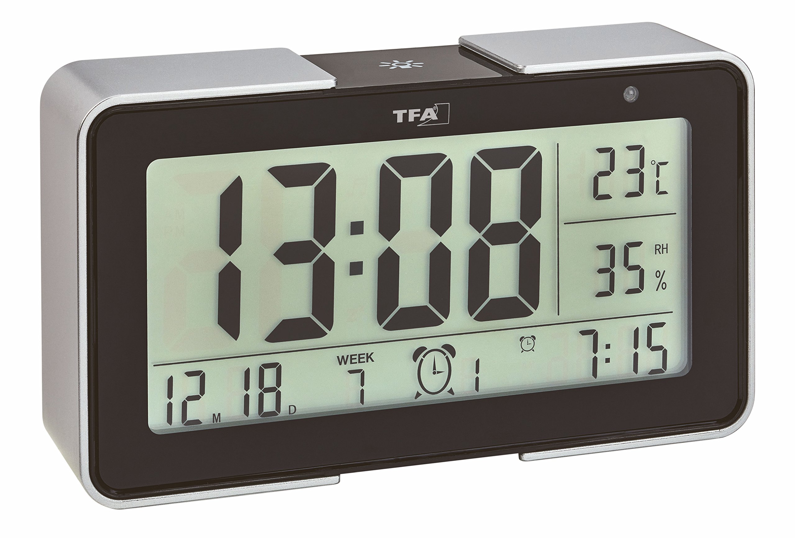 TFA-Dostmann 60.2540 Electronic Alarm Clock Melody with different alarm tones (Black) — image 1