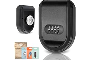 Magnetic Key Holder with Combination Lock Hidden Under Car, Hide Key Lock Box with Strong Magnet for Storage Indoors, Outdoor