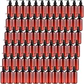 Eaasty 48 Pcs Pump Bottles Lotion Dispenser, 8oz Amber Bottles | Refillable Empty Containers for Shampoo Conditioner Hand Soap Body Wash Lotion, Reusable Plastic Bulk Bathroom Use