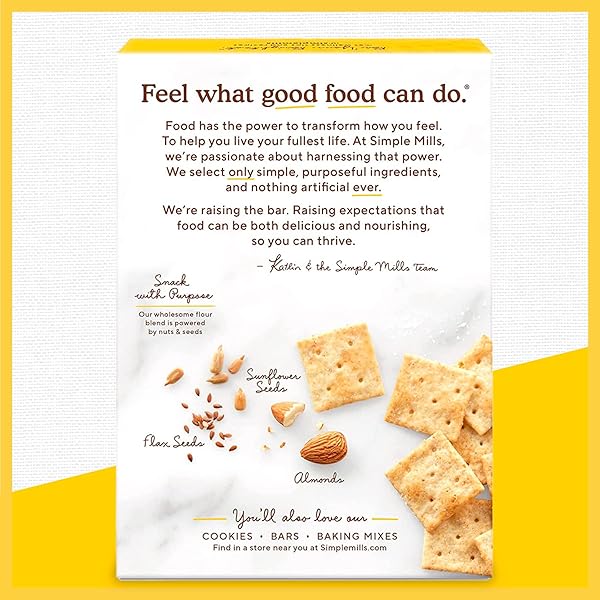 SIMPLE MILLS ALMOND FLOUR CRACKERS, FINE GROUND SEA SALT SNACK PACKS – GLUTEN FREE, VEGAN, HEALTHY SNACKS, 4.9 OUNCE (PACK OF 1)