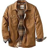 Legendary Whitetails Men's Flannel Lined Shirt Jacket Waxed Cotton Water Resistant