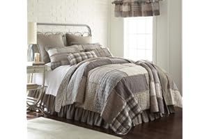 Donna Sharp Quilt - Smoky Cobblestone, Cotton, Contemporary, Full/Queen, 1 Piece, Beige, Grey, Ivory, Brown, White