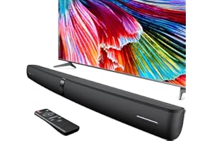 Assistrust Sound Bar, 90W Soundbar with Bluetooth/ARC/Optical/AUX Connect, Auto Volume Boost, 3 Customizable EQ Modes, 2 in 1