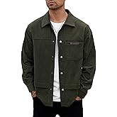VOGSTART Mens Corduroy Button Jacket Casual Pocket Shirt (S-2XL)