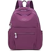 Pealwel Mini Backpack Purse for Women,Small Nylon backpacks for Ladies Backpacks Women Anti Theft Travel Bag (Purple)