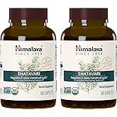 Himalaya Organic Shatavari for PMS, Menstrual Cramp Relief, Menopause Support, and Women's Health, 1,300 mg, 60 Caplets, 2 Mo