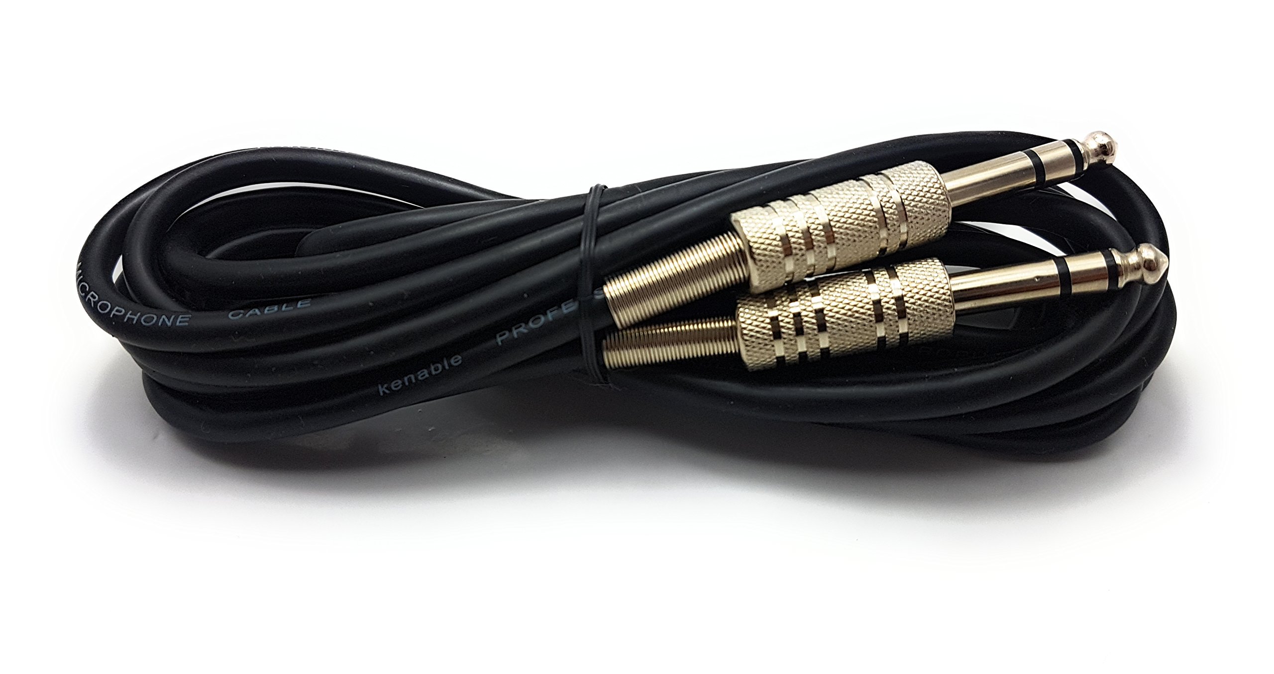 MainCore 3m Long Stereo Jack 6.35mm to 6.35mm Stereo Jack/METAL/Plug to Plug/Cable Lead (Available in 0.50m, 1m, 3m, 4m, 5m, 6m) (3m)