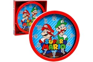 Accutime Watch Corp Super Mario Frame Wall Clock Nice for Gift or Office Home Wall Decor 9.5"