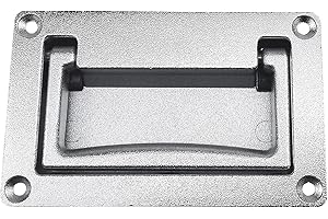 YUDTKK Zinc Alloy Recessed Pull Handle Container Handle Sliver Flush Lift Recessed Door Handle,4.37 X 2.74 Inch