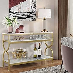 Tribesigns 3-Tier Console Table, 55 inch Sofa Table