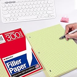 KAISA Loose Leaf Notebook Paper, 4x4 Quad Graph
