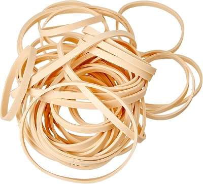 Just Stationery Assorted Size Original Rubber Elastic Band Brown 100g Pack