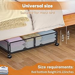 Lingusta Under Bed Storage with Wheels,Rolling
