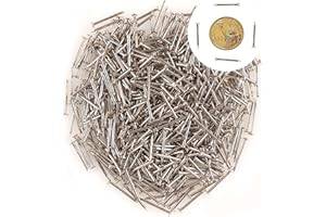 newlng 500pcs Small Nail Round Head Tiny Nails String Art Nails Hand-Made Hardware Accessories Fasteners Mini Nail 1.5mm X 20mm/0.06"X0.8"(DXL) Silver