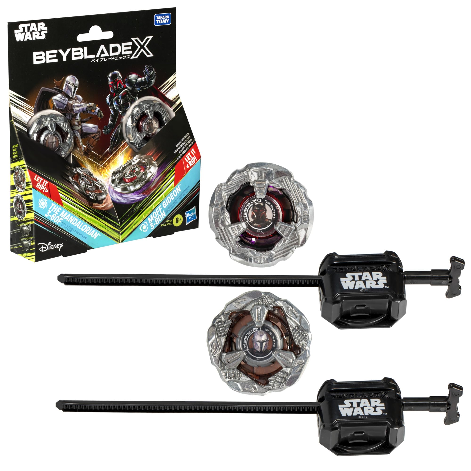 Beyblade X and Star Wars Collab The Mandalorian 3-60F vs. Moff Gideon 3-80N Multipack Set β image 1