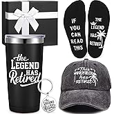 Sieral Retirement Gift Set for Men 2026 Retired Gifts Include Tumbler Baseball Cap Socks Keychain with Gift Box, Warm