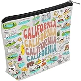 WZJHCL California Trip Travel Pouch Bag - Multicolor Cosmetic Bag - Waterproof Fabric Organizer - Unisex-Adult