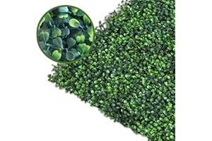 Goasis Lawn Artificial Hedge Boxwood Fence Plant, UV Protected Privacy Screen Outdoor Indoor Use, Garden Fence Backyard Home Decor Greenery Walls, 6 Pack