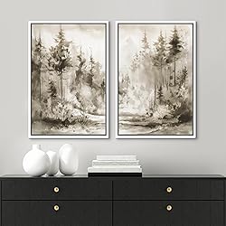 MUDECOR Framed Canvas Print Wall Art Pine Tree