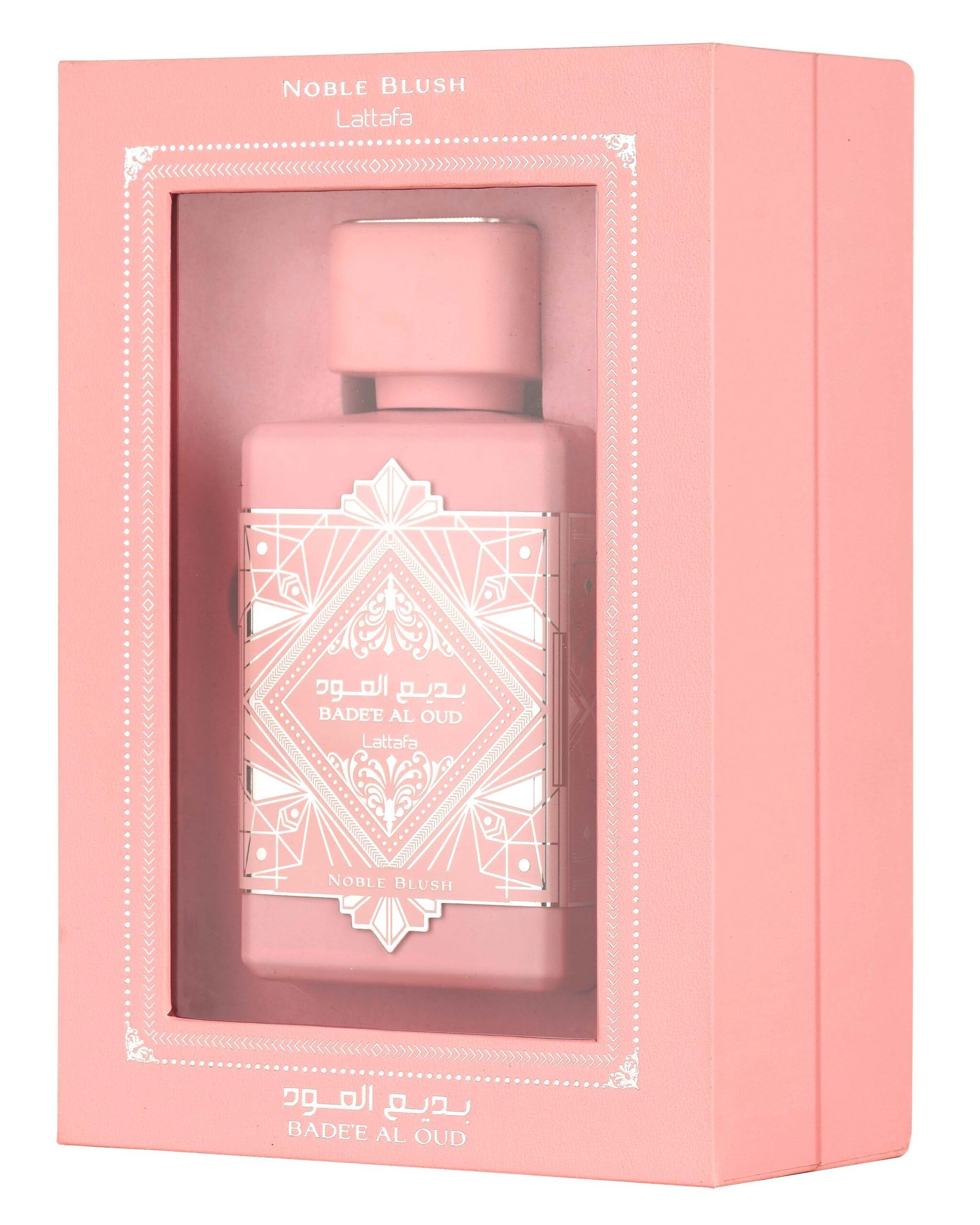 Lattafa Bade'e Al Oud Noble Blush for Unisex Eau de parfum Spray, 3.4 Ounce / 100 Ml