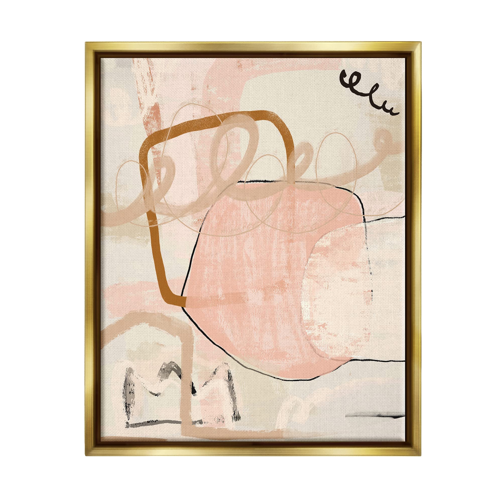 Photo 1 of Stupell Industries Contemporary Layered Abstract Shapes Floating Framed Wall Art, Design by Kim Allen