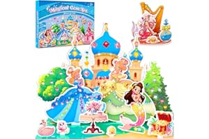 OHARLOBE Stickers for Kids, Gem Stickers Kit, Travel Toys for Girls, 600+Sticker, DIY Scrapbooking Activity, 5 Princess Theme Diamond Art Kits for Kids Christmas Birthday Gifts for Girls Ages 3, 4, 5, 6, 7, 8