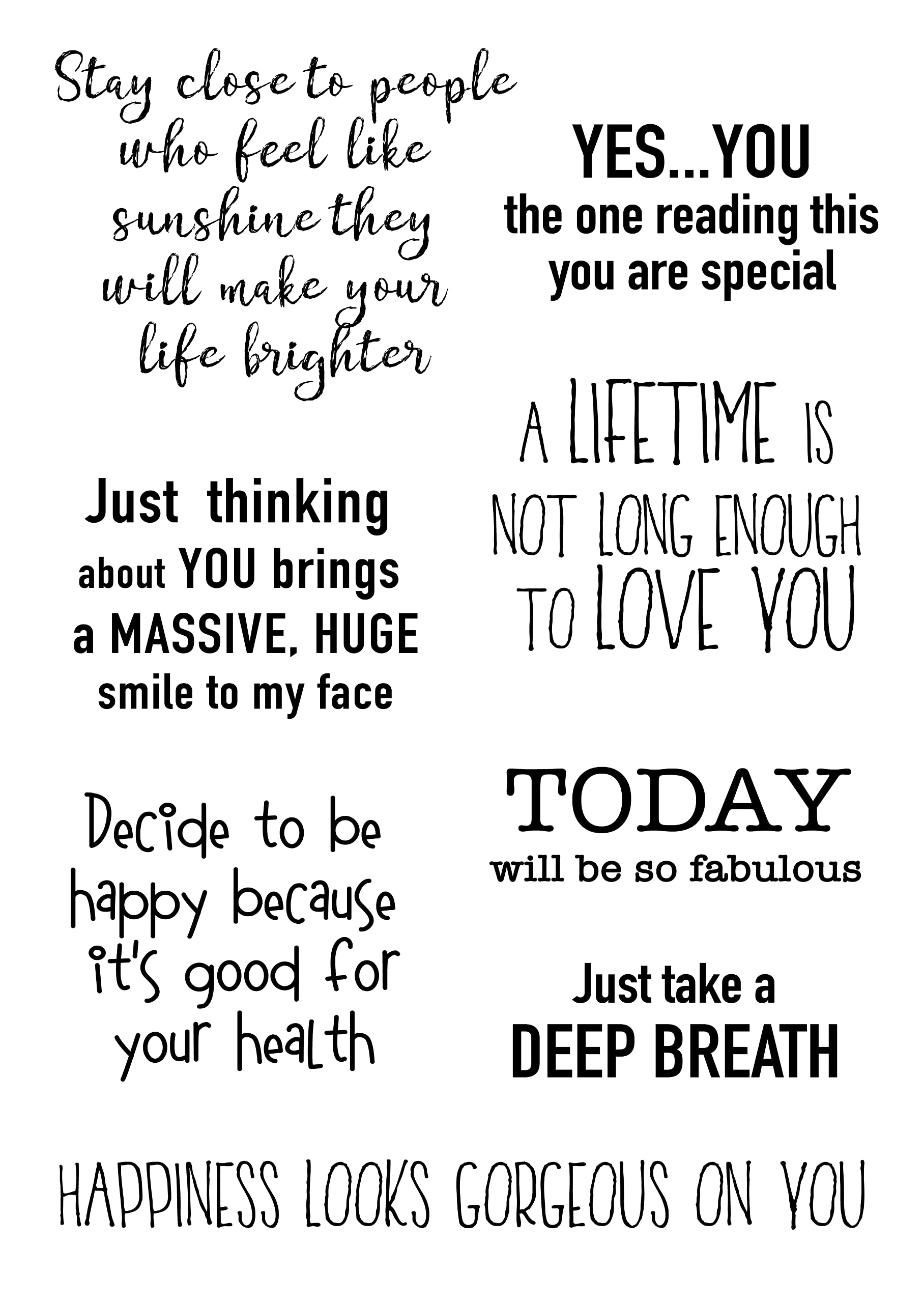 Francoise Collection - Clear Magic Stamp Set - Happy Motivation