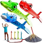 Dinosaur Toy Rocket Launcher for Kids - Toys for Kids 3-5 5-7 4-6 - Outdoor Toys for Kid Ages 4-8 - 3 4 Year Old Boy Birthday