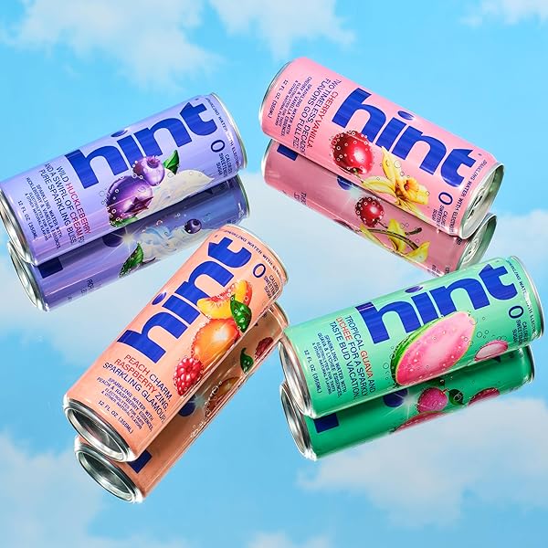 HINT SPARKLING WATER, PEACH RASPBERRY – CANNED FLAVORED WATER BEVERAGES WITH ELECTROLYTES, ZERO CALORIES, AND SUGAR FREE – 12 FL OZ CANS (PACK OF 12)