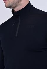 TCA Fusion Long Sleeve Running Top Men 1/4 Zip Black S view 2