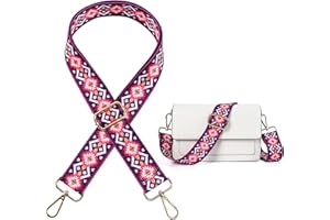 LUCSIS Purse Shoulder Straps Replacement, Adjustable Crossbody Bag Straps, Wide Guitar Straps Various Patterns