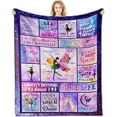 PIUFAM Dance Gifts for Girls 8-12, Gifts for Dancers, Dance Blanket, Dancer Present for Girls Teens, Ballet Blankets Gymnastics Blanket on Birthday Gifts for Christmas Thanksgiving 50x60in
