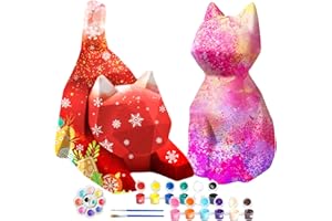 Innorock Paint Your Own Cat Lamp Art Kit 2pcs, DIY Night Light, Christmas Crafts for Teens Girls Boys, Arts & Crafts Kit, Painting Kit for Kids, Cat Craft Birthday Gift for Kids Ages 3 4 5 6 7 8 9