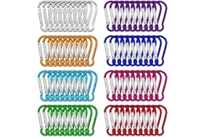 80 PCS Aluminum Carabiner Clips, Snap Hook Mini Carabiner for Key Chain, Keyring, Camping, Outdoor Traveling